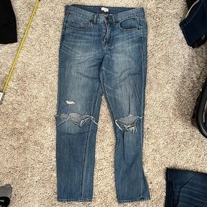 High waisted ripped jeans 100% cotton